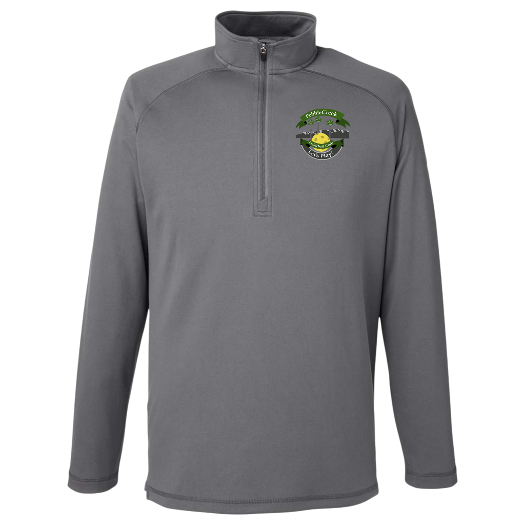 PebbleCreek Mens Quarter Zip Spyder Main Logo