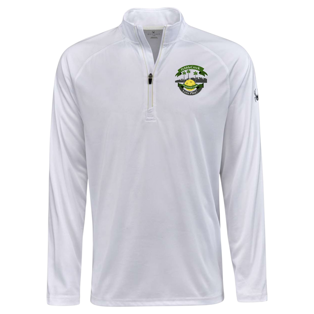 PebbleCreek Mens Quarter Zip Spyder Main Logo
