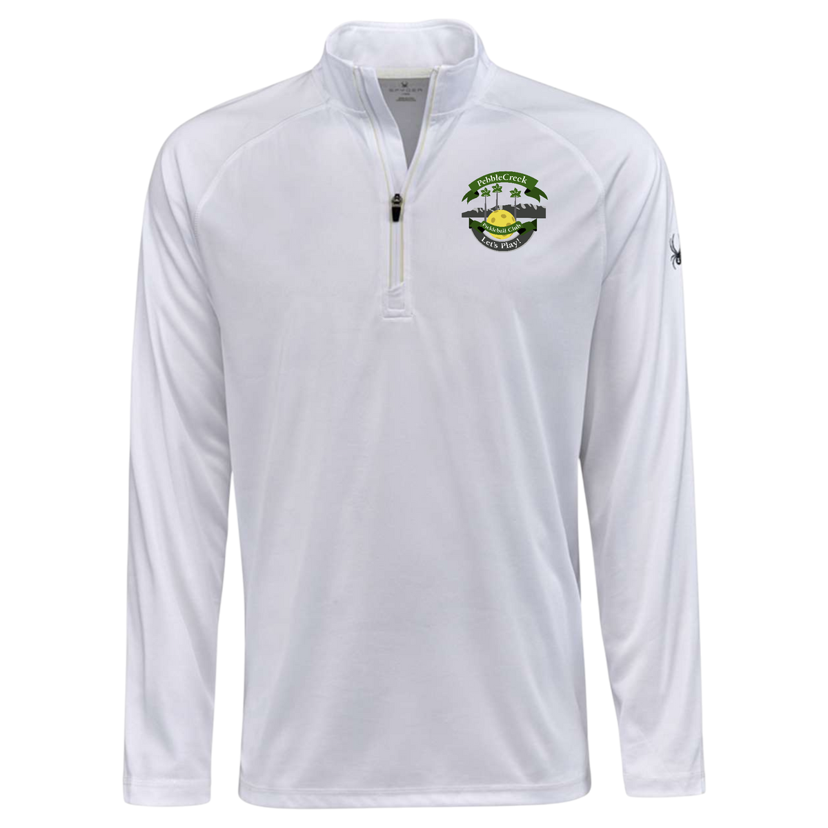 PebbleCreek Mens Quarter Zip Spyder Main Logo