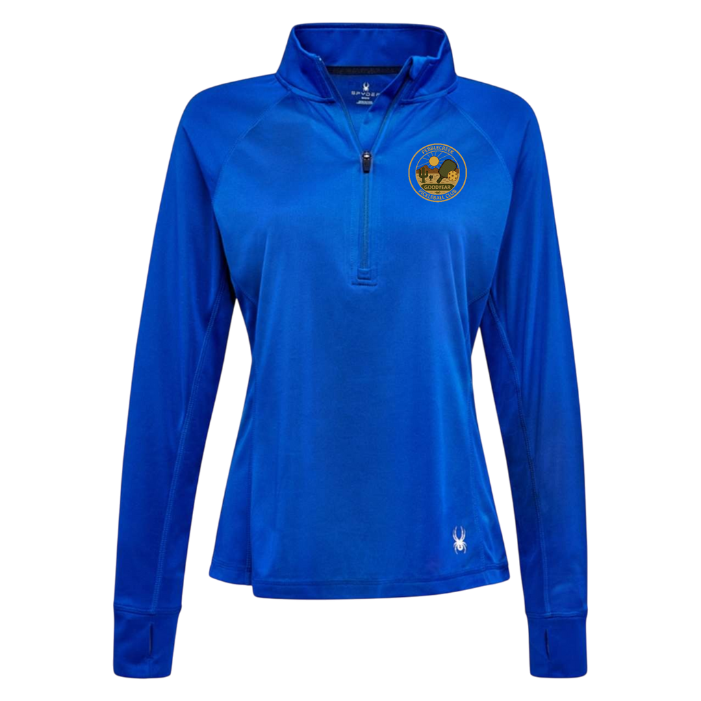 PebbleCreek Womens Quarter Zip Spyder Alt Logo