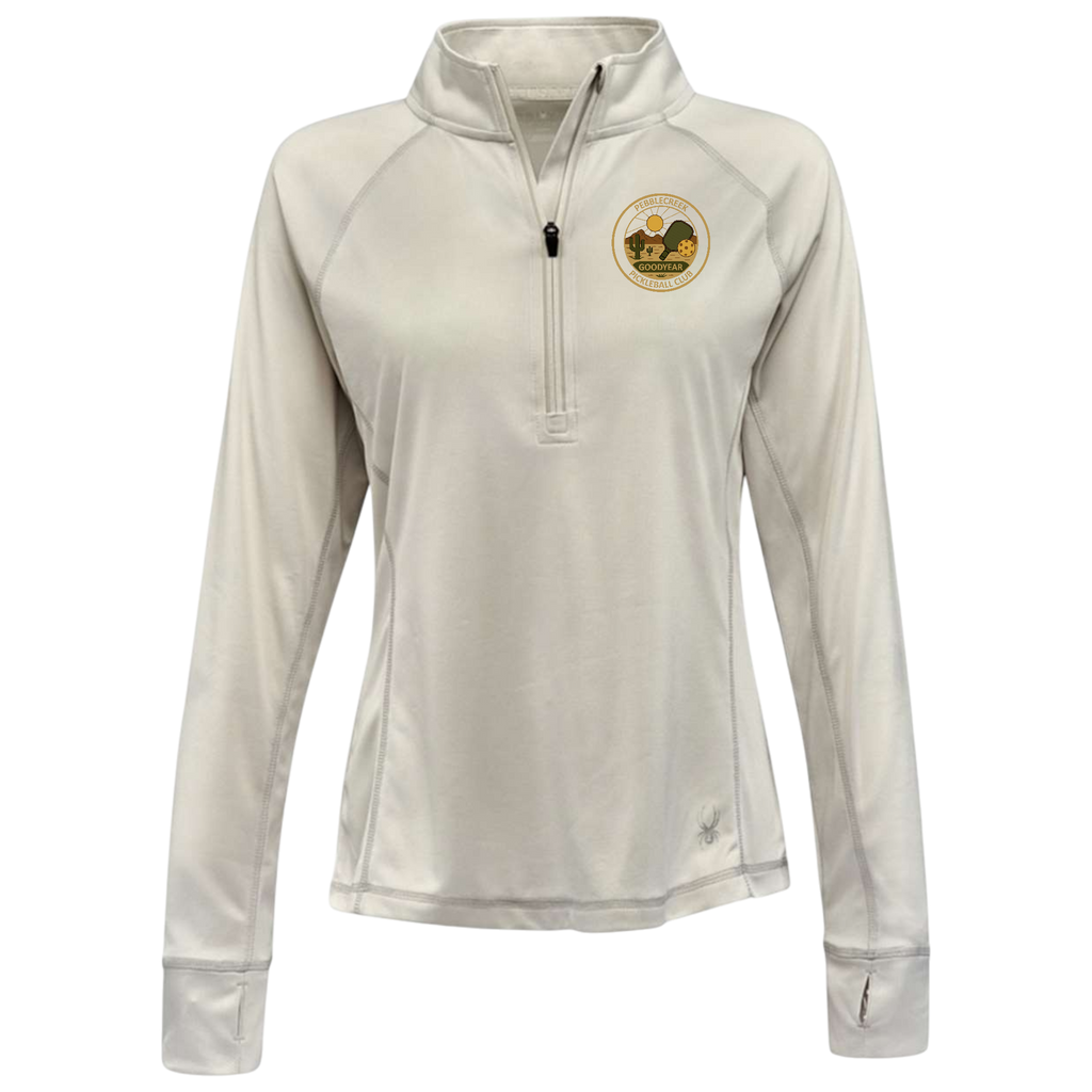 PebbleCreek Womens Quarter Zip Spyder Alt Logo