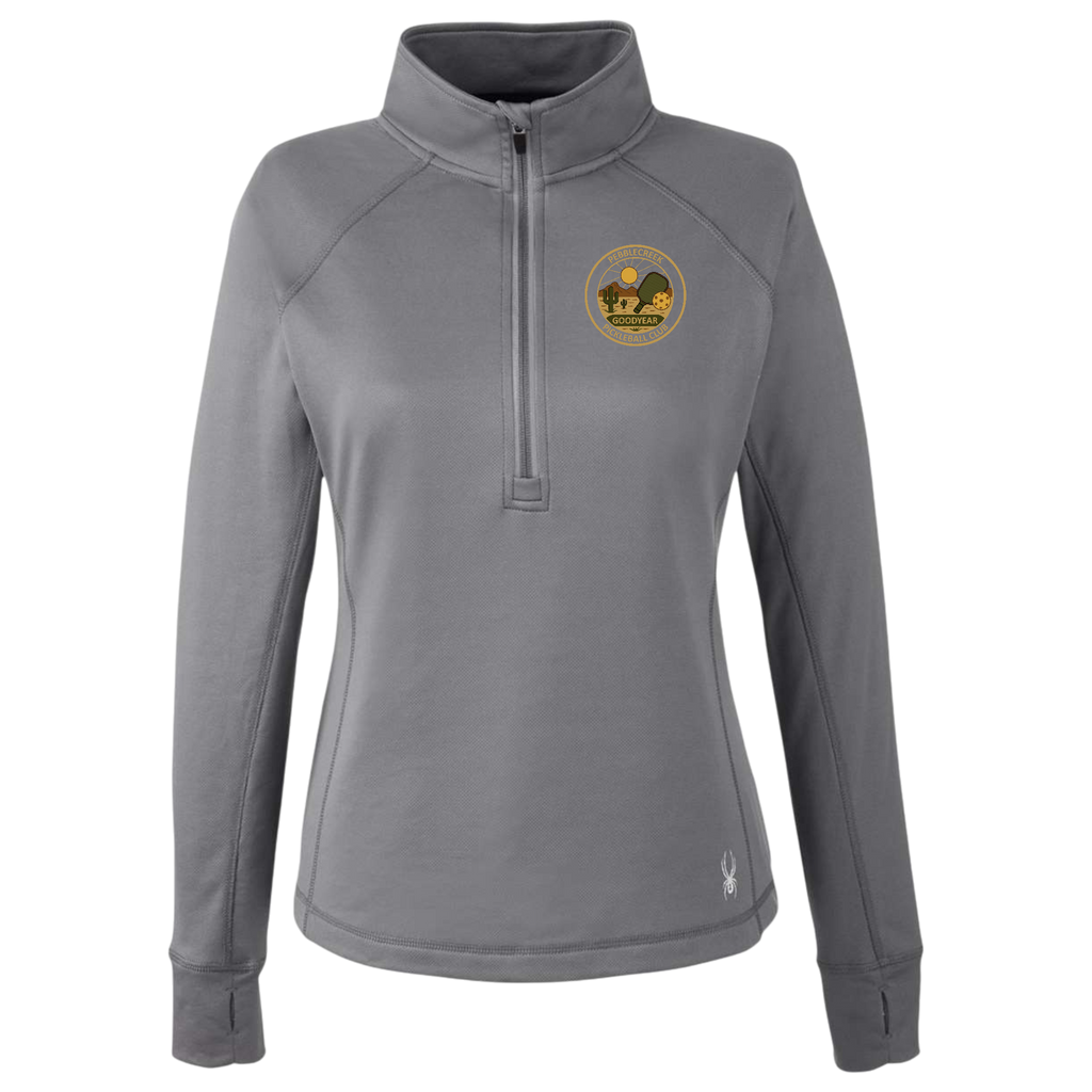 PebbleCreek Womens Quarter Zip Spyder Alt Logo