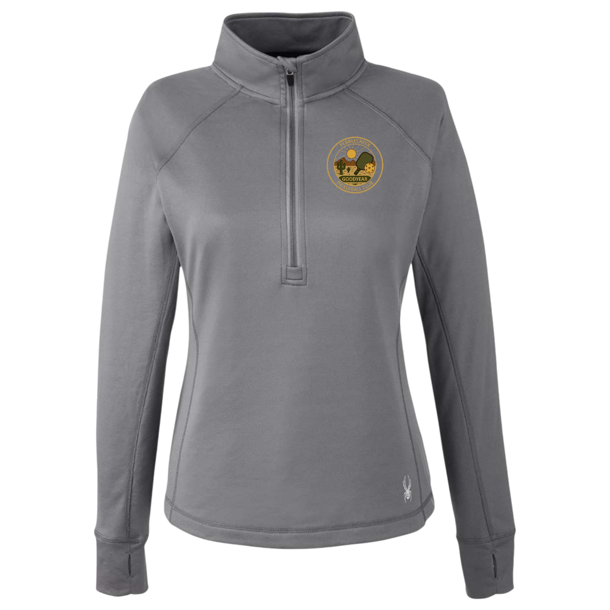 PebbleCreek Womens Quarter Zip Spyder Alt Logo