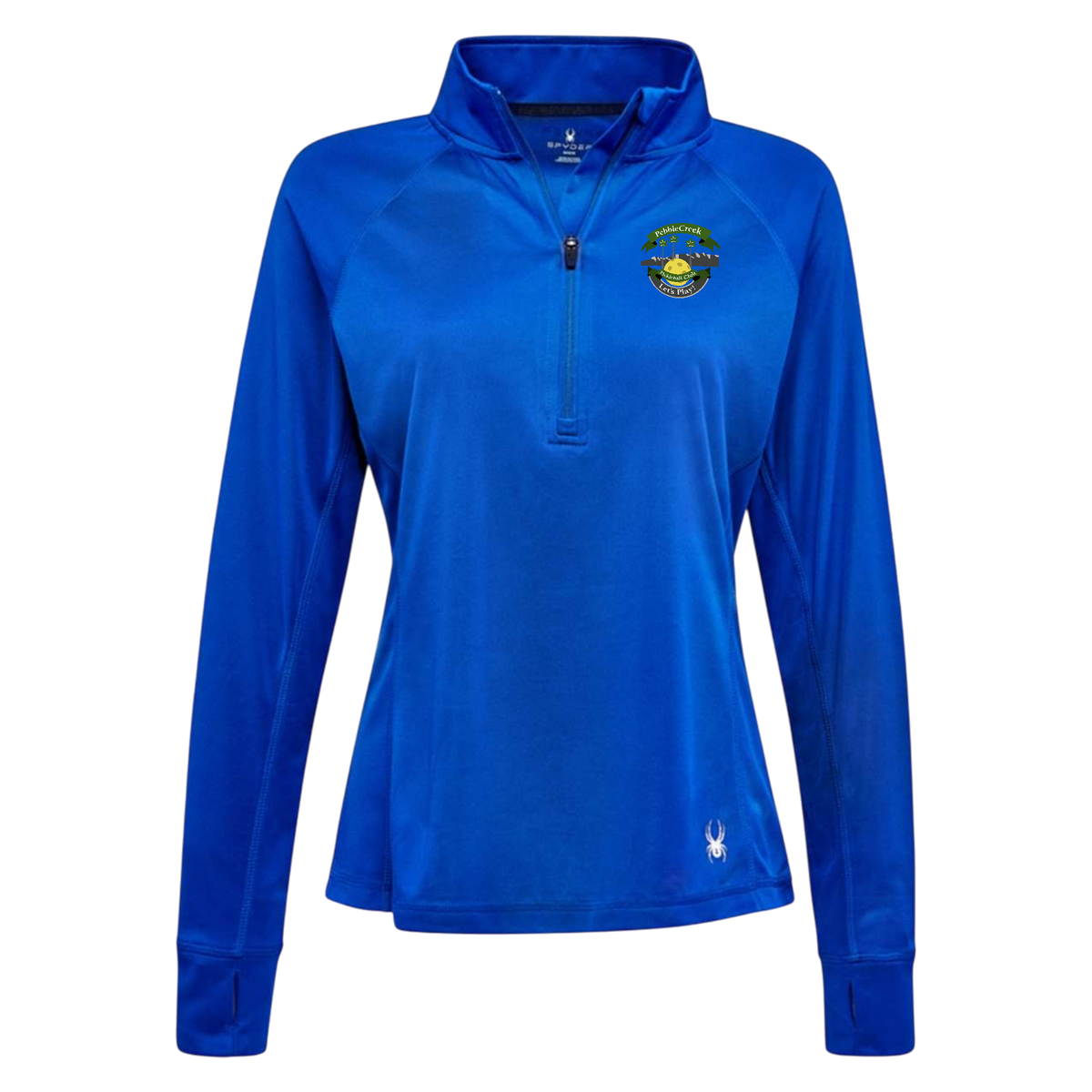 PebbleCreek Womens Quarter Zip Spyder Main Logo