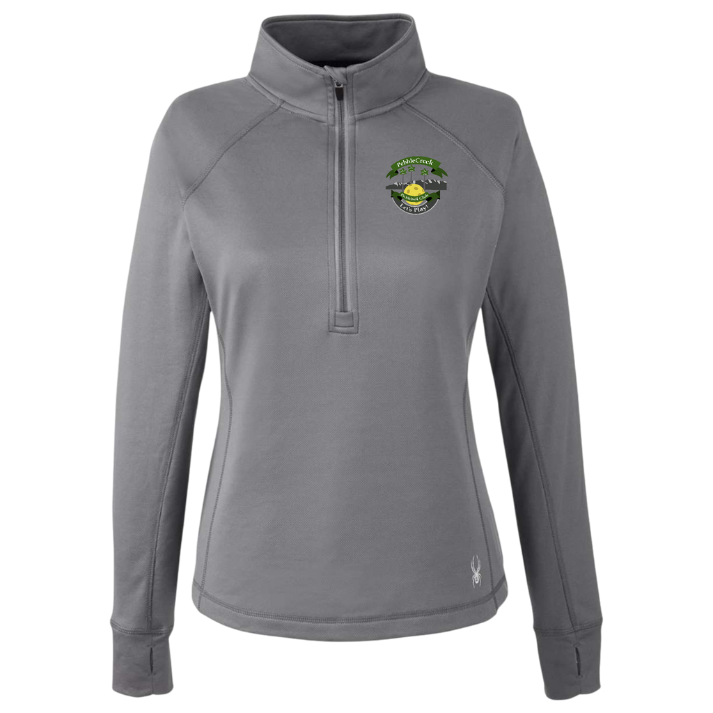 PebbleCreek Womens Quarter Zip Spyder Main Logo