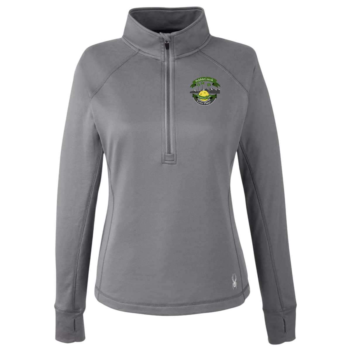 PebbleCreek Womens Quarter Zip Spyder Main Logo