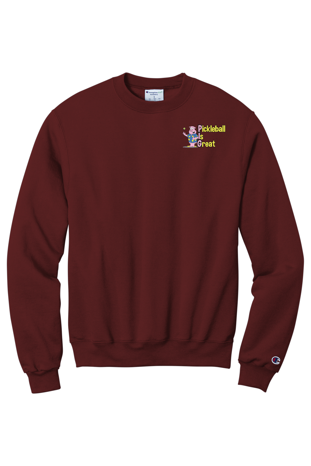 Pickleball is Great Unisex Champion Sweatshirt Front and Back Logos