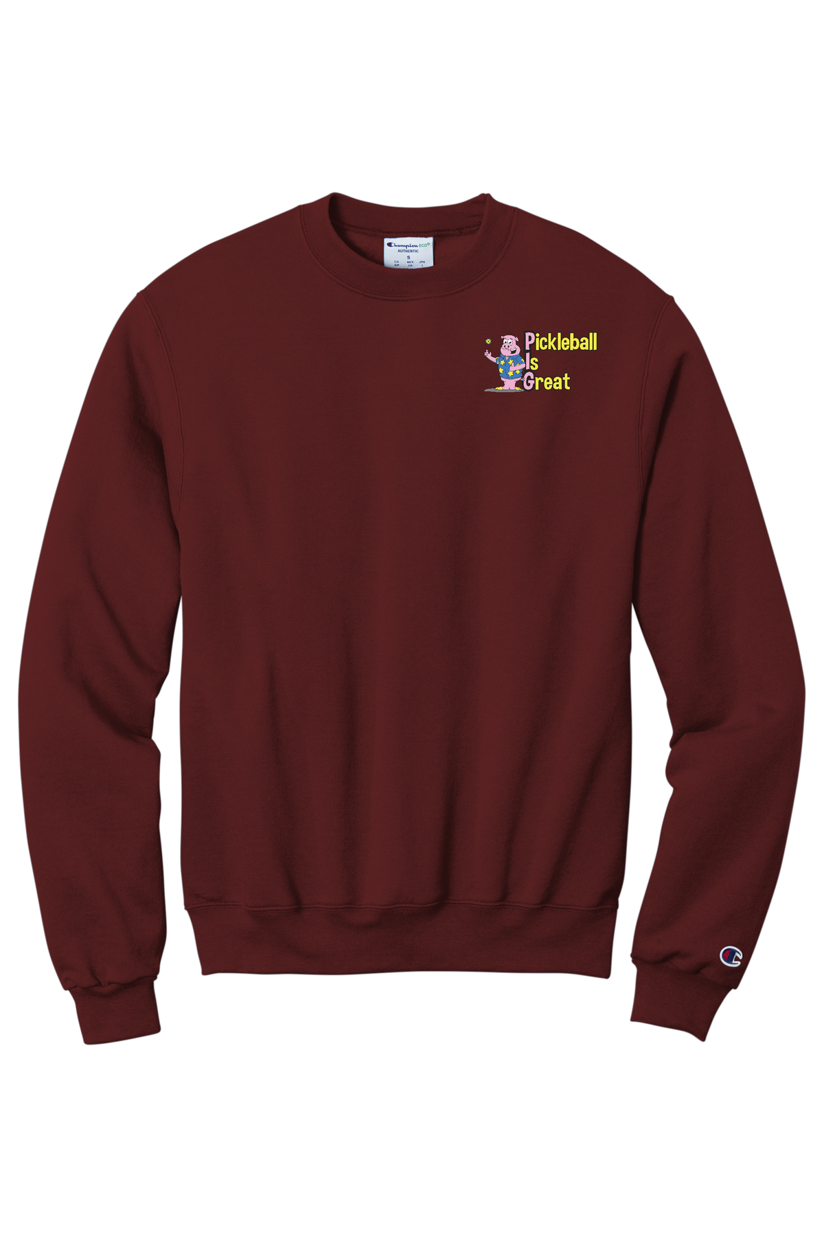 Pickleball is Great Unisex Champion Sweatshirt Front and Back Logos