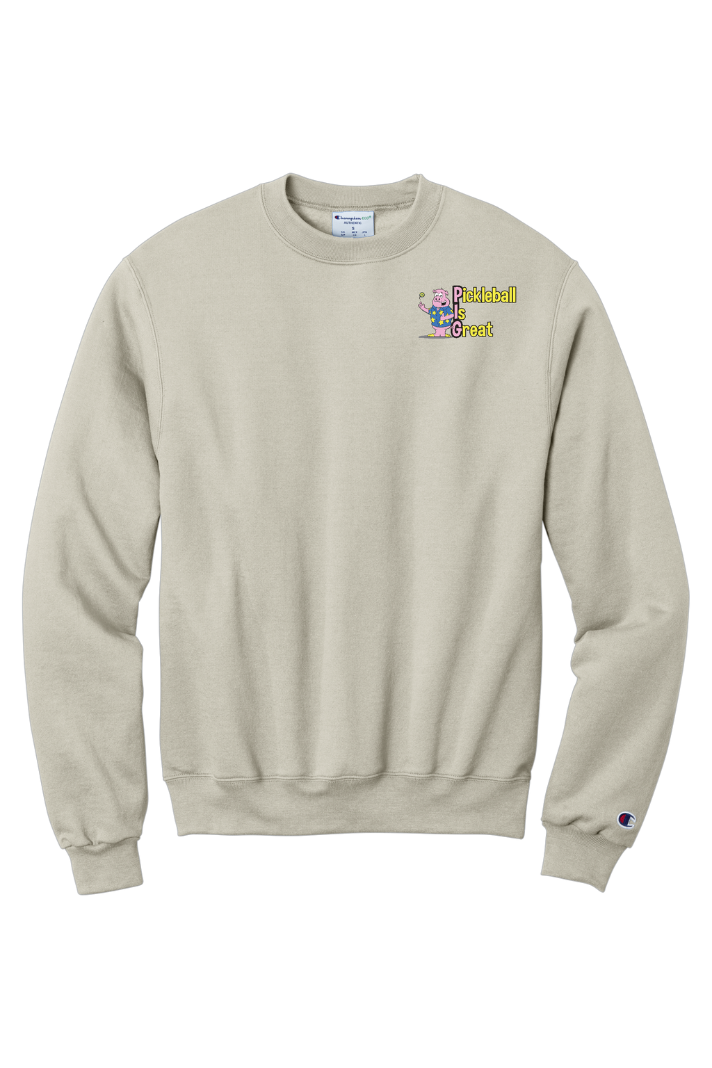 Pickleball is Great Unisex Champion Sweatshirt Front and Back Logos