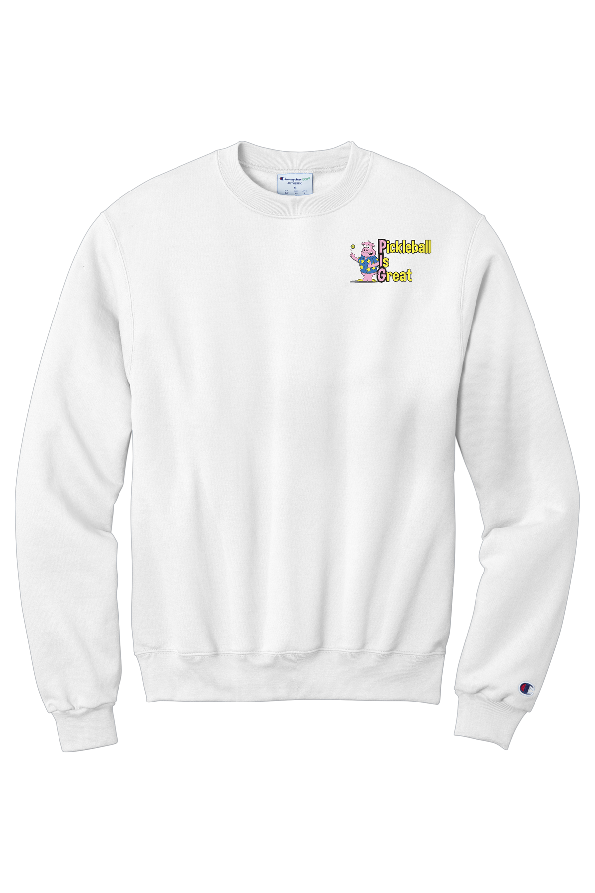 Pickleball is Great Unisex Champion Sweatshirt Front and Back Logos