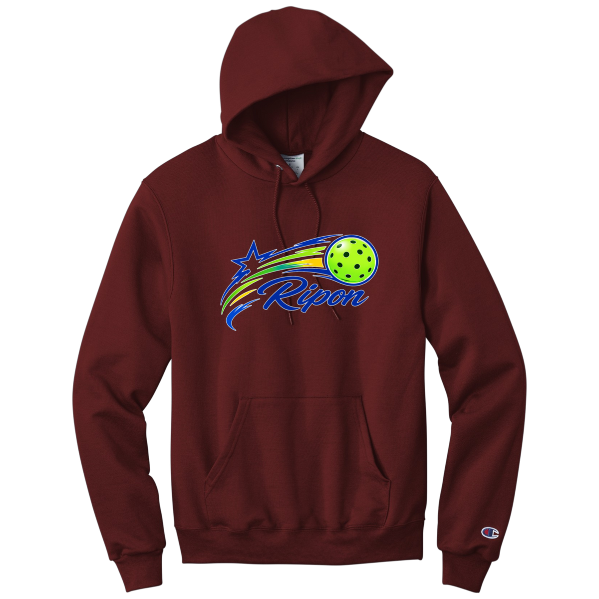 Ripon Unisex Champion Hoodie Large Logo