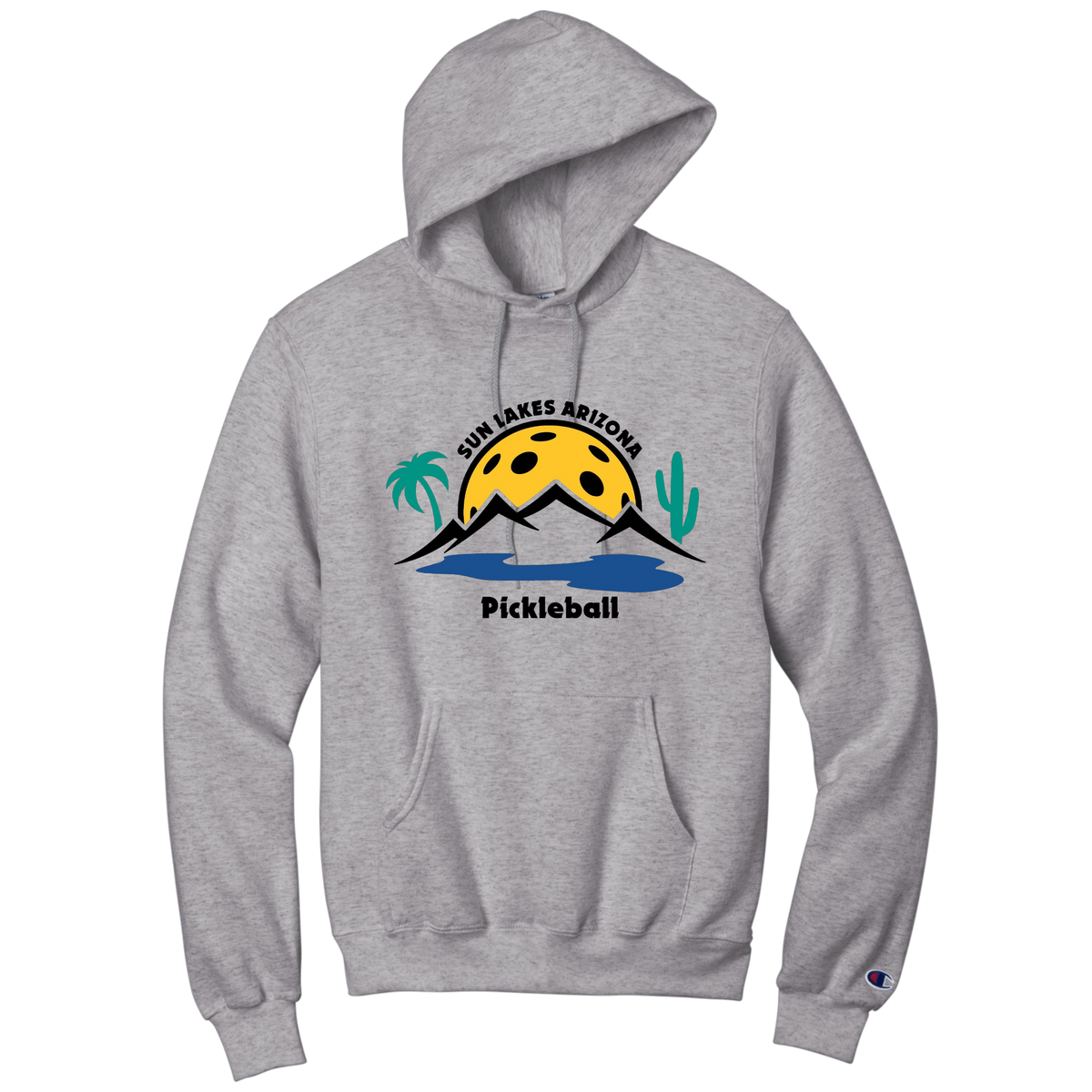 Sun Lakes Unisex Champion Hoodie Large Logo