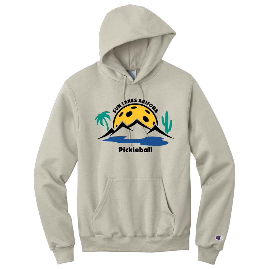 Sun Lakes Unisex Champion Hoodie Large Logo