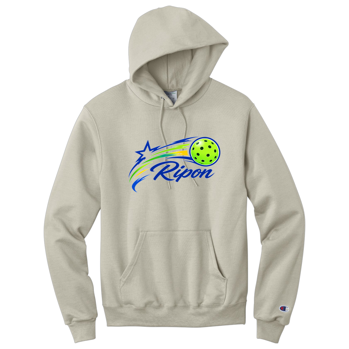 Ripon Unisex Champion Hoodie Large Logo