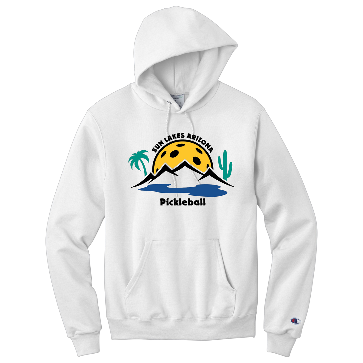 Sun Lakes Unisex Champion Hoodie Large Logo