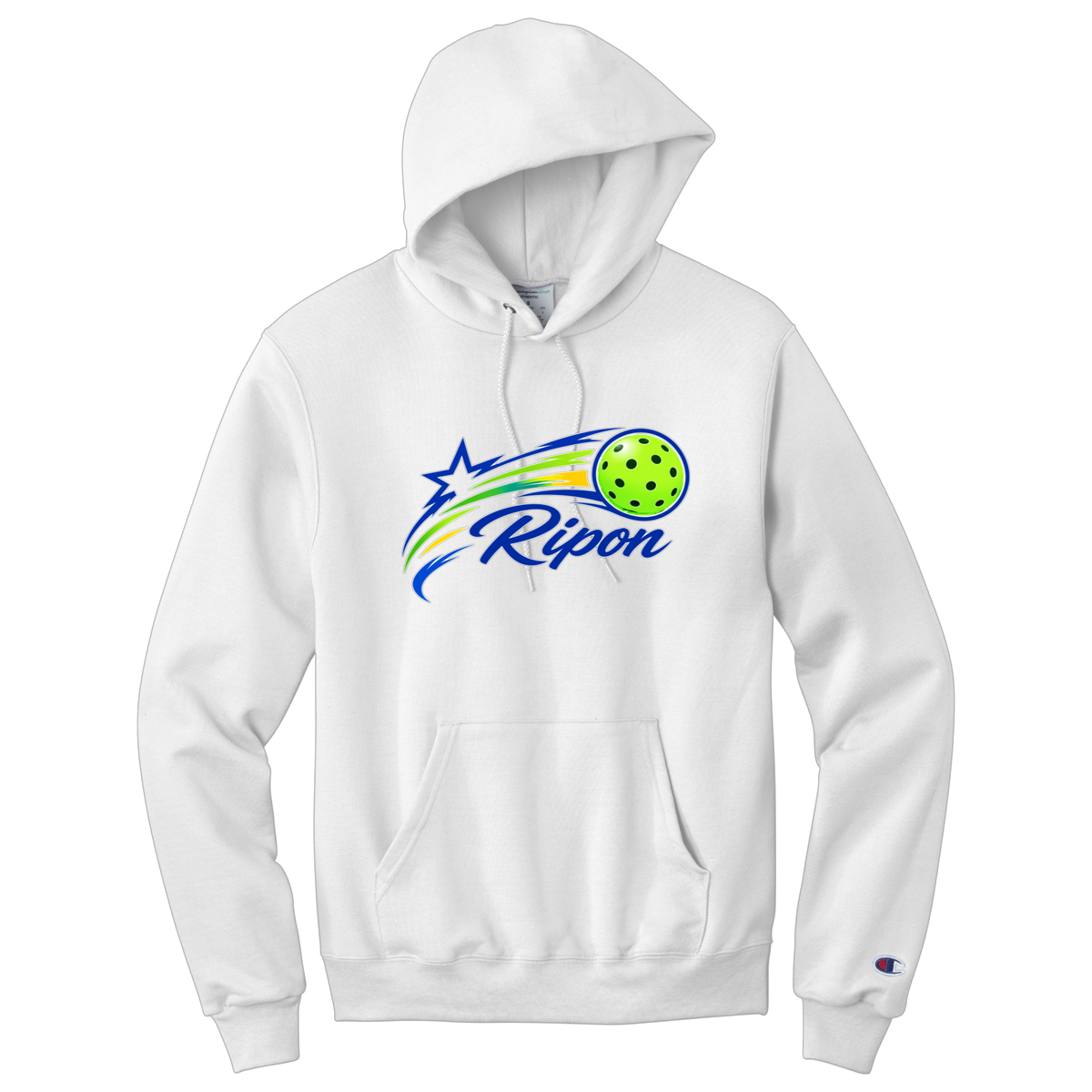 Ripon Unisex Champion Hoodie Large Logo