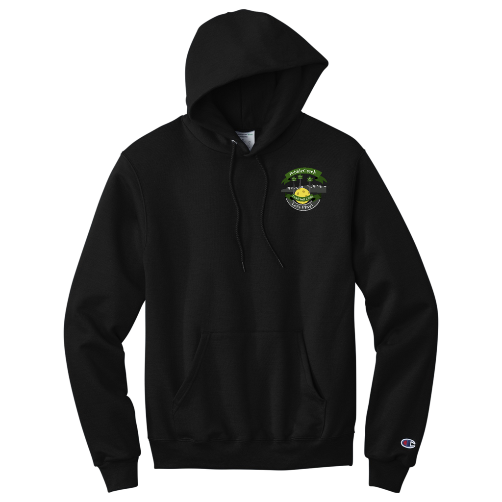 PebbleCreek Unisex Champion Hoodie Unisex Small Main Logo