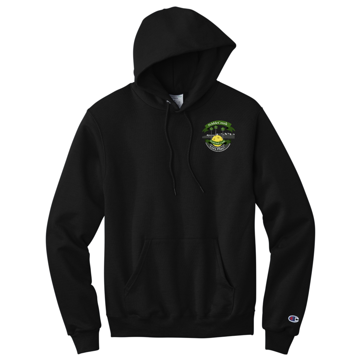 PebbleCreek Unisex Champion Hoodie Unisex Small Main Logo
