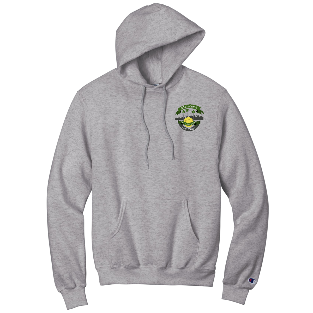 PebbleCreek Unisex Champion Hoodie Unisex Small Main Logo