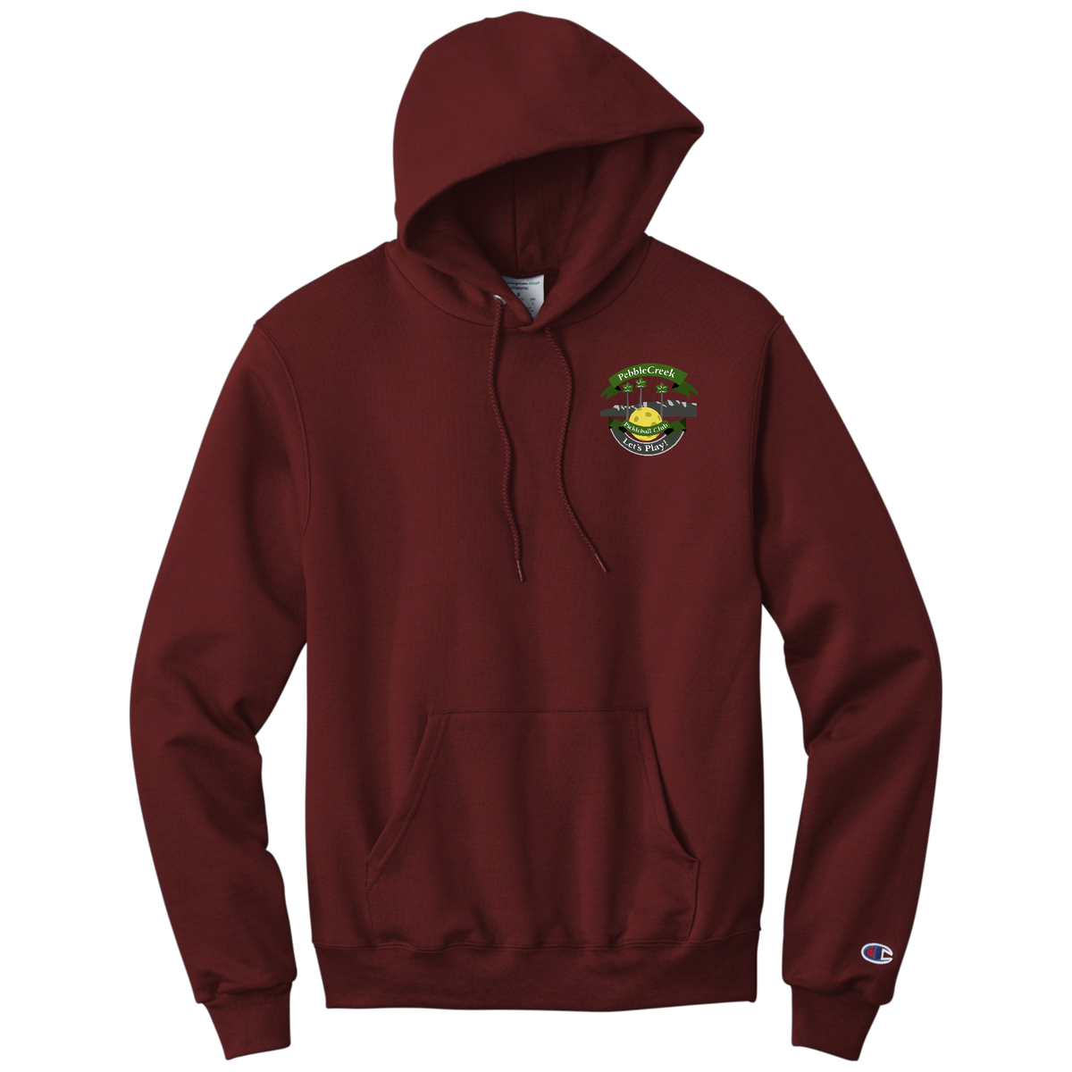 PebbleCreek Unisex Champion Hoodie Unisex Small Main Logo