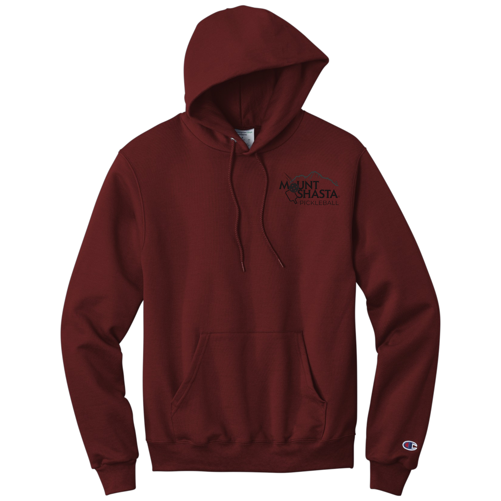Shasta Unisex Champion Hoodie Large Main Logo