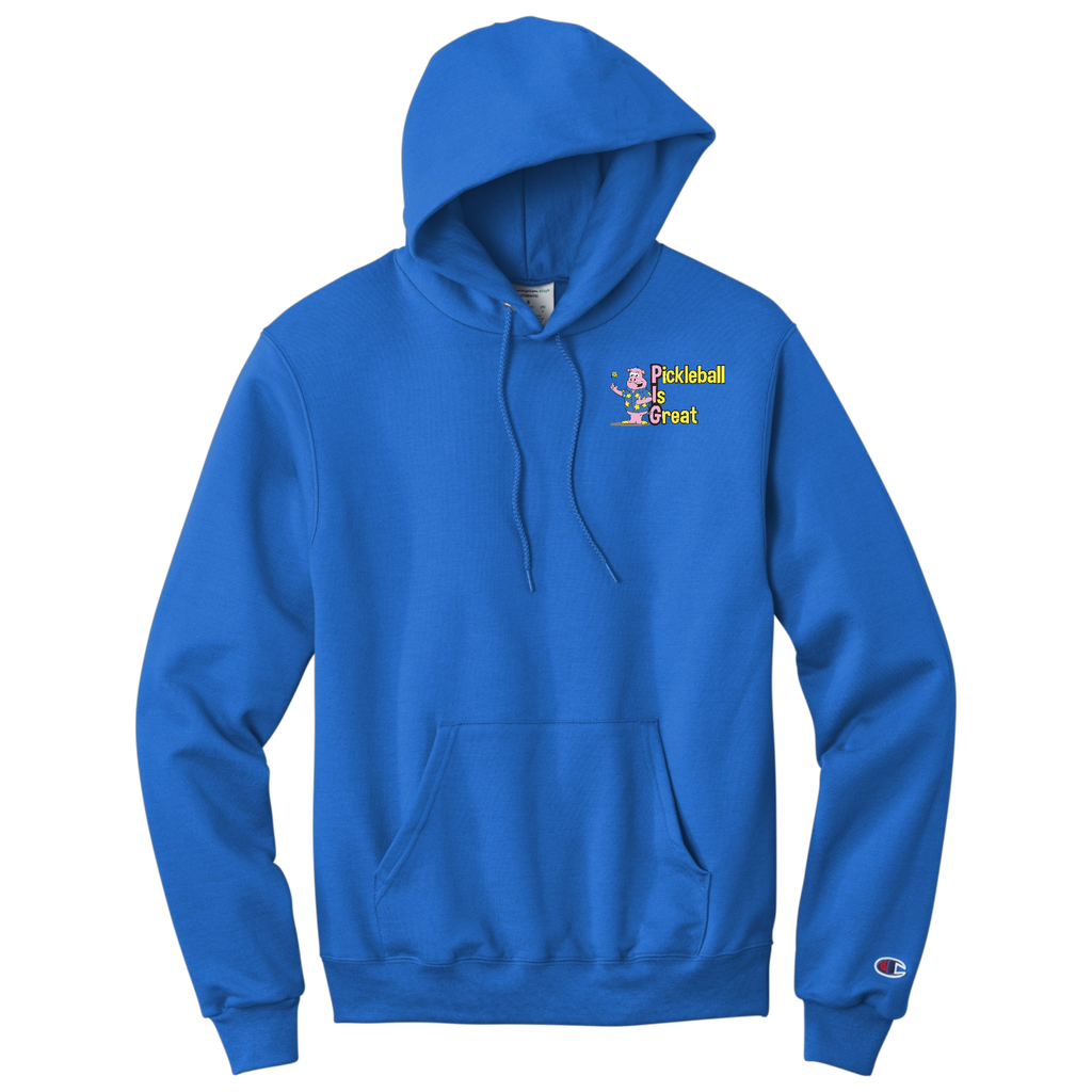 Pickleball is Great Unisex Champion Hoodie Front and Back Logos