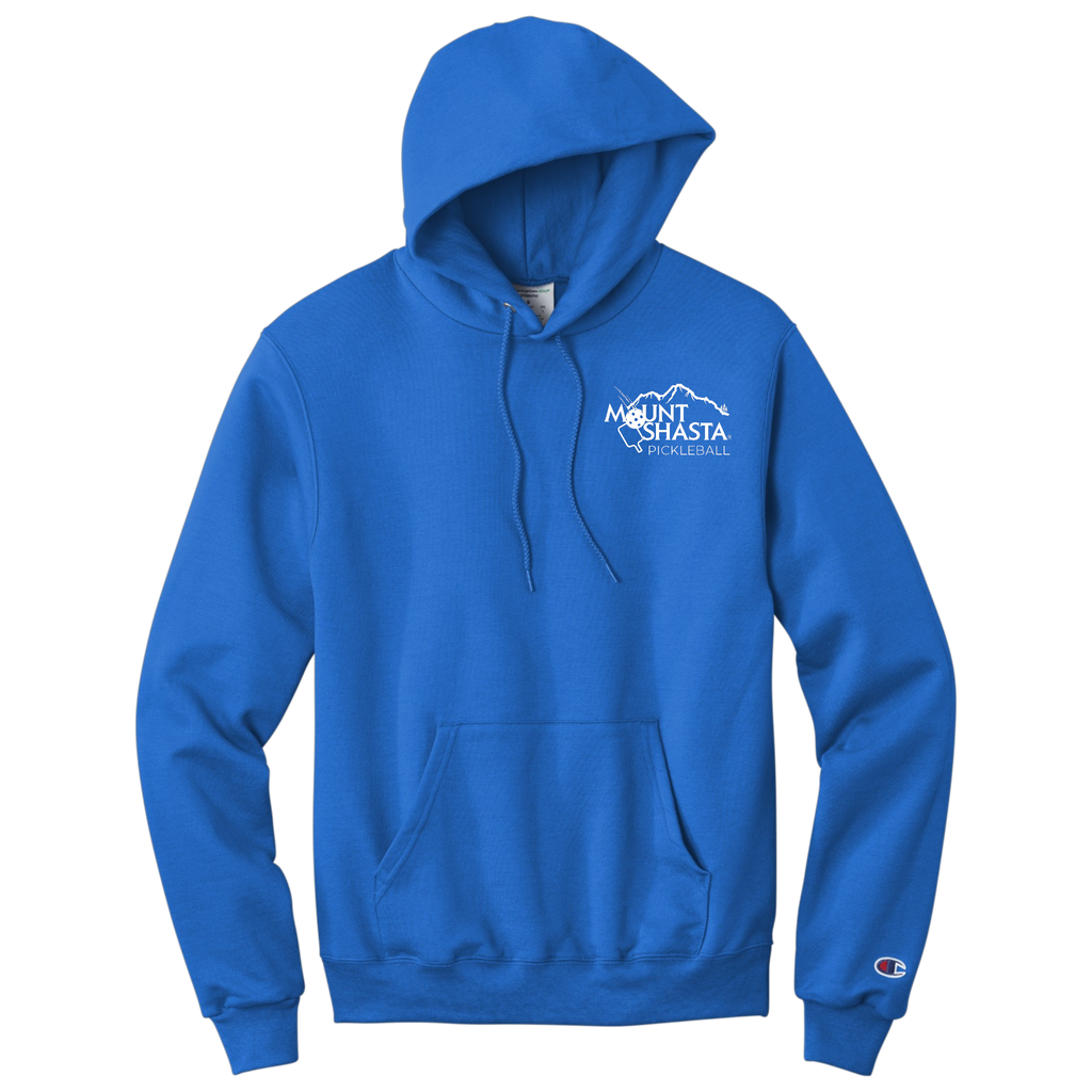Shasta Unisex Champion Hoodie Large Main Logo