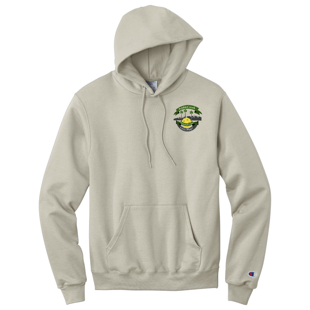 PebbleCreek Unisex Champion Hoodie Unisex Small Main Logo
