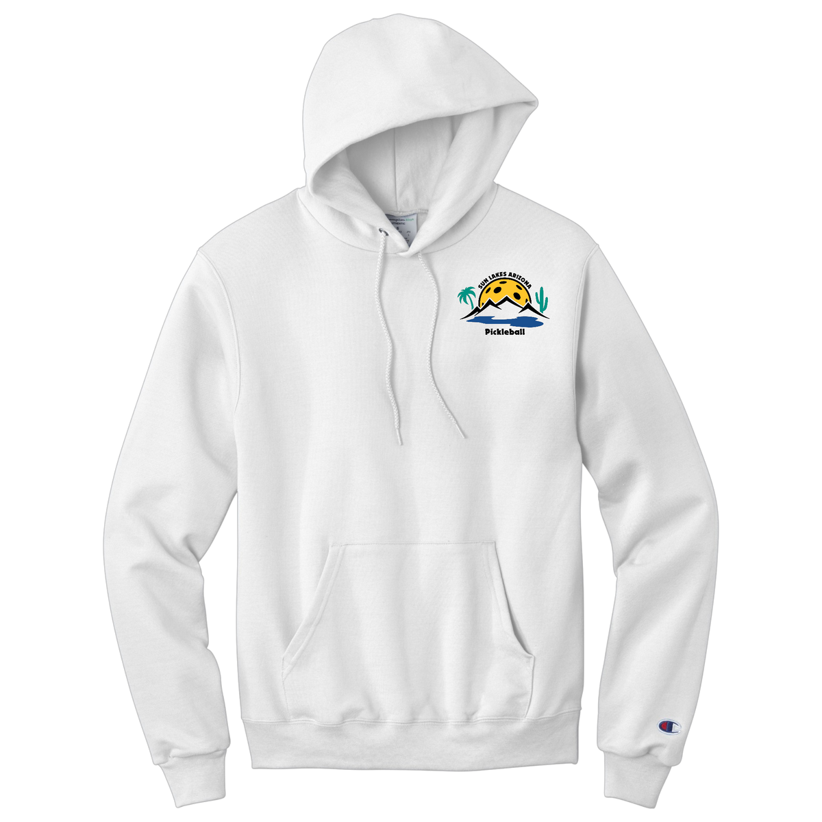 Sun Lakes Unisex Champion Hoodie Unisex Small Logo