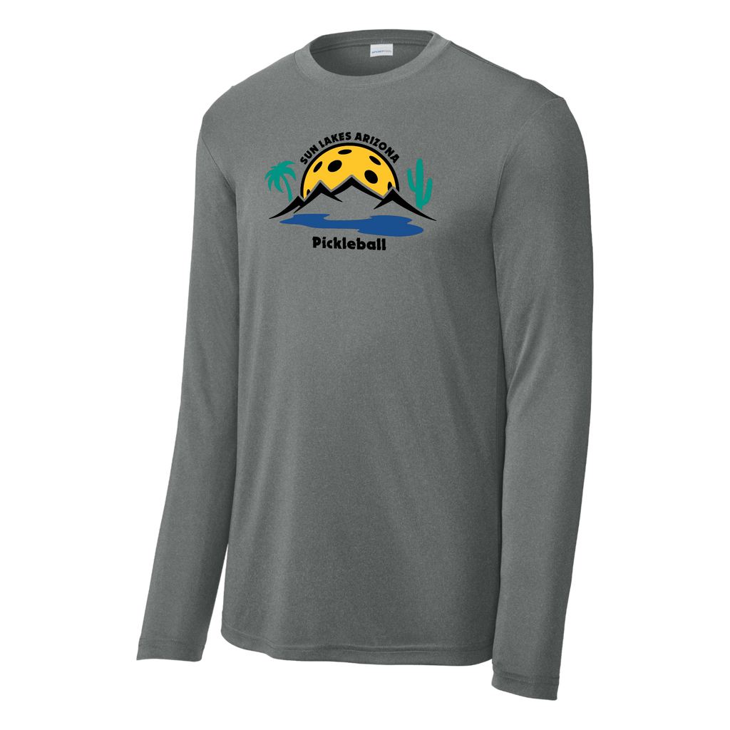 Sun Lakes Mens Performance Long Sleeve Shirt Large Logo