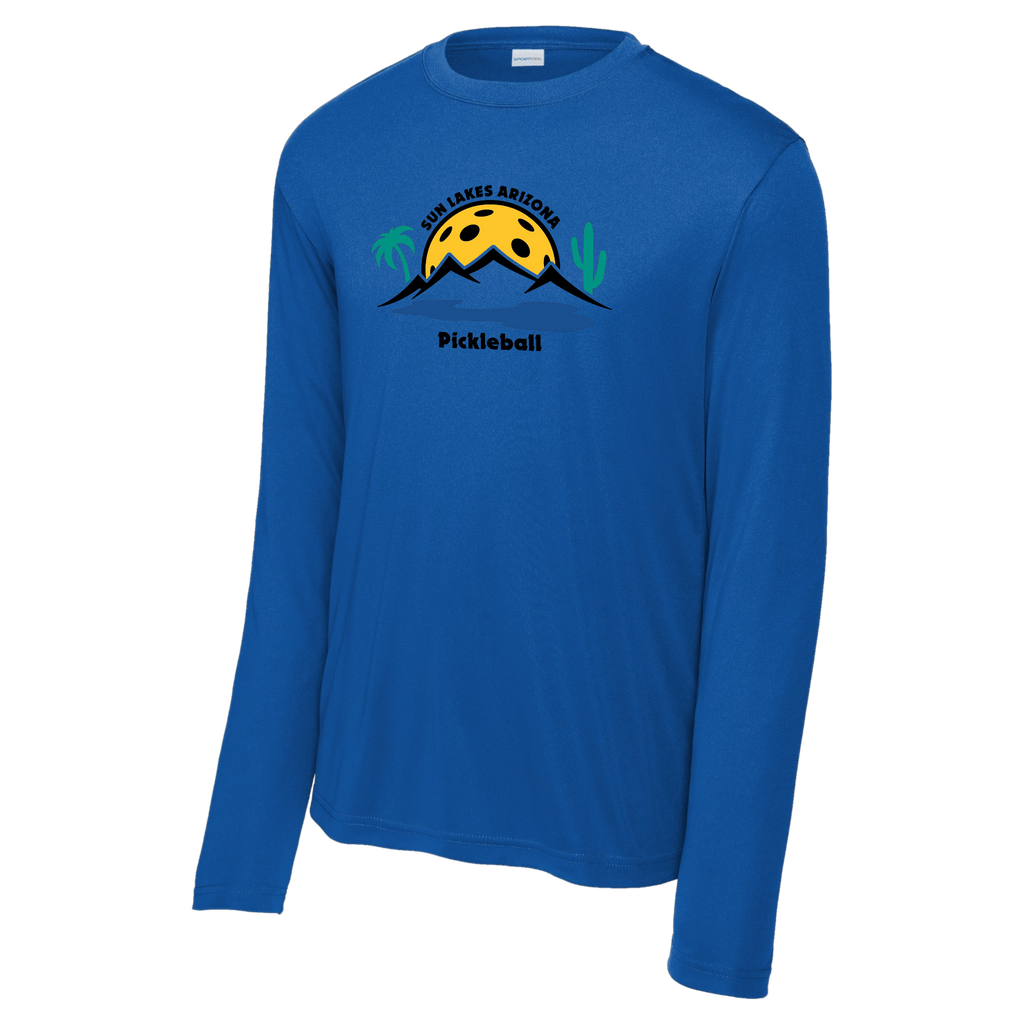 Sun Lakes Mens Performance Long Sleeve Shirt Large Logo