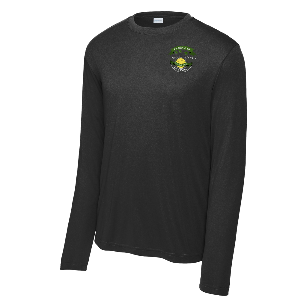 PebbleCreek Mens Performance Long Sleeve Shirt Small Main Logo