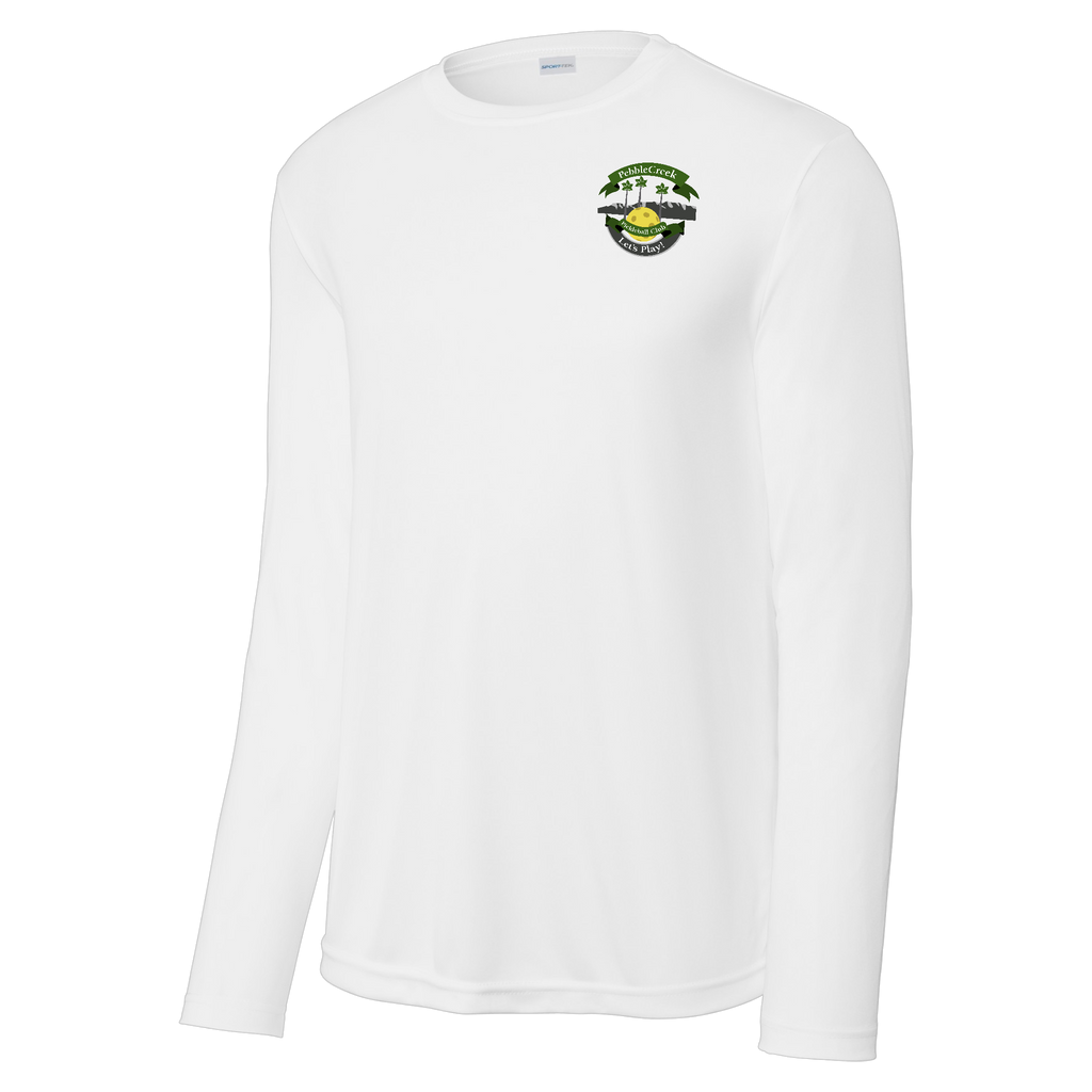 PebbleCreek Mens Performance Long Sleeve Shirt Small Main Logo