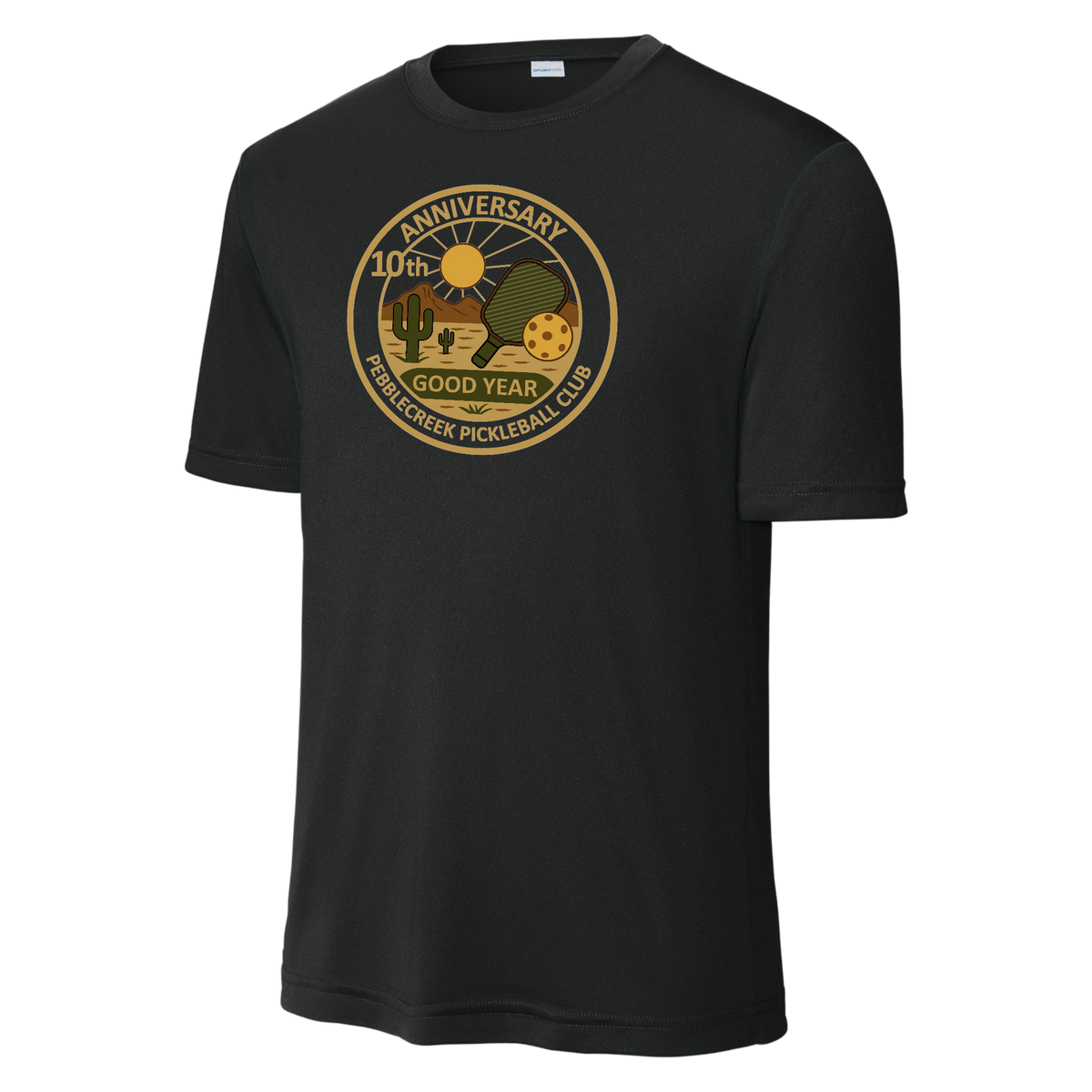 PebbleCreek Mens Performance Shirt Large Anniv Logo