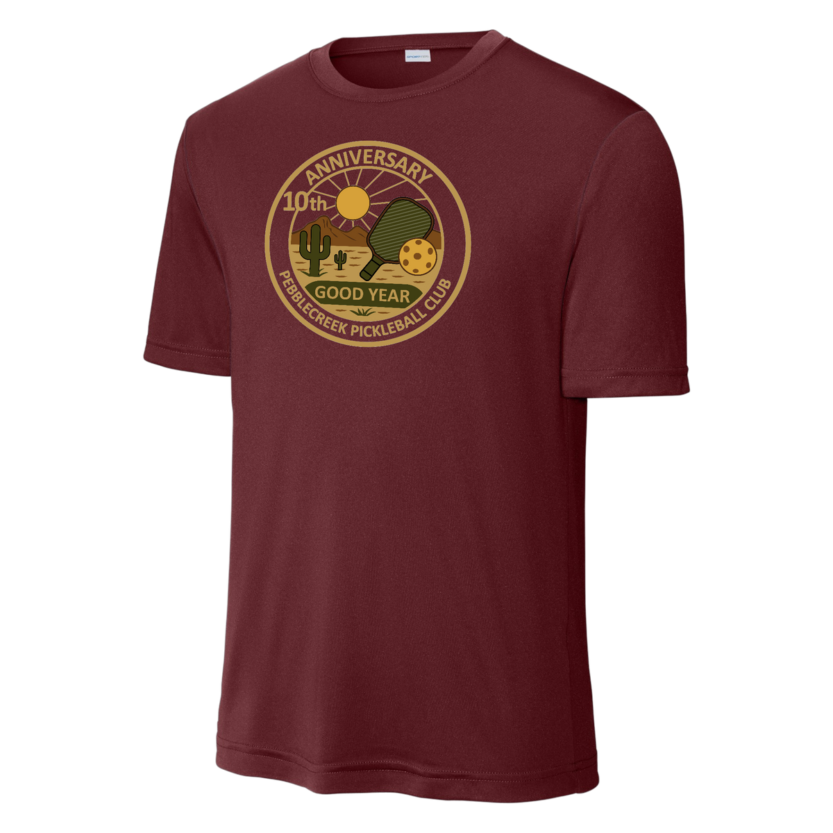 PebbleCreek Mens Performance Shirt Large Anniv Logo