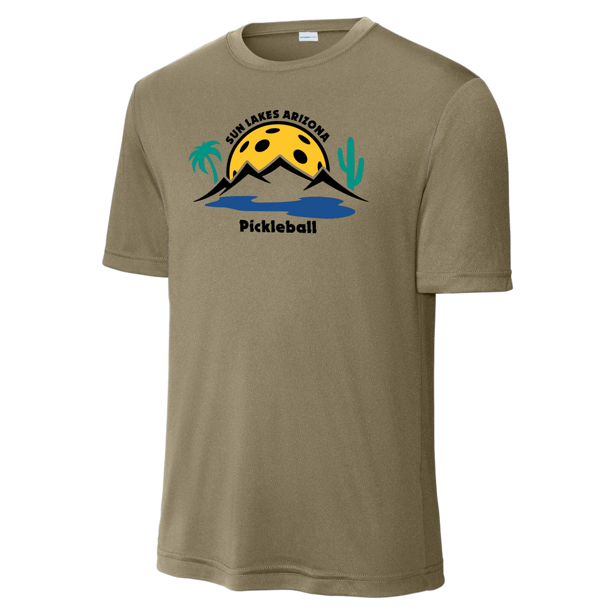 Sun Lakes Mens Performance Shirt Large Logo