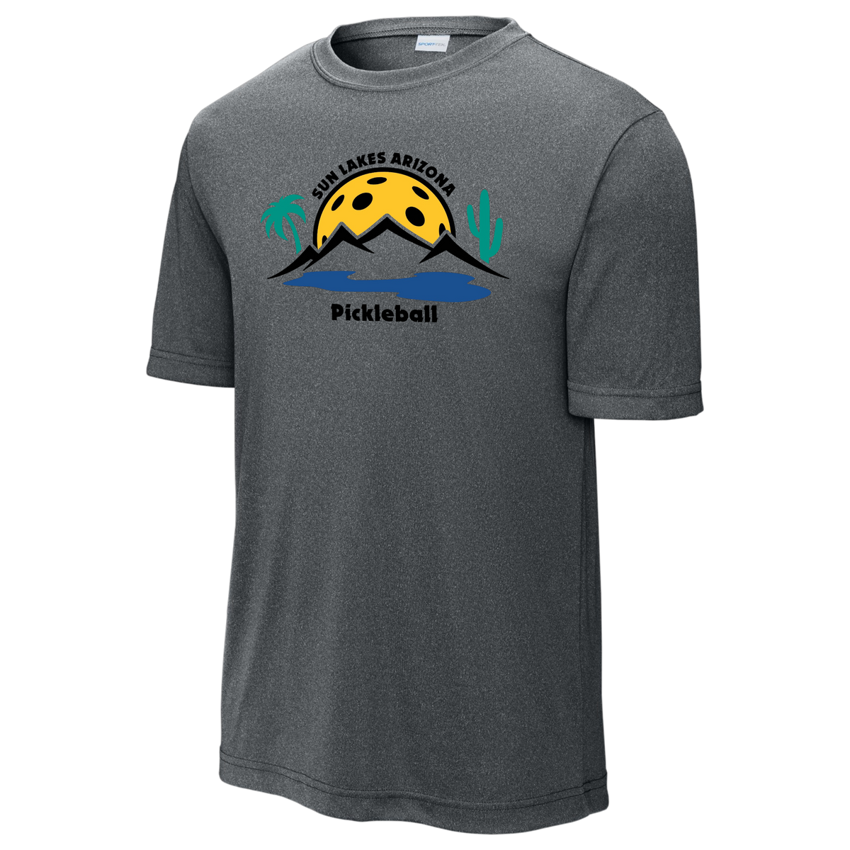 Sun Lakes Mens Performance Shirt Large Logo