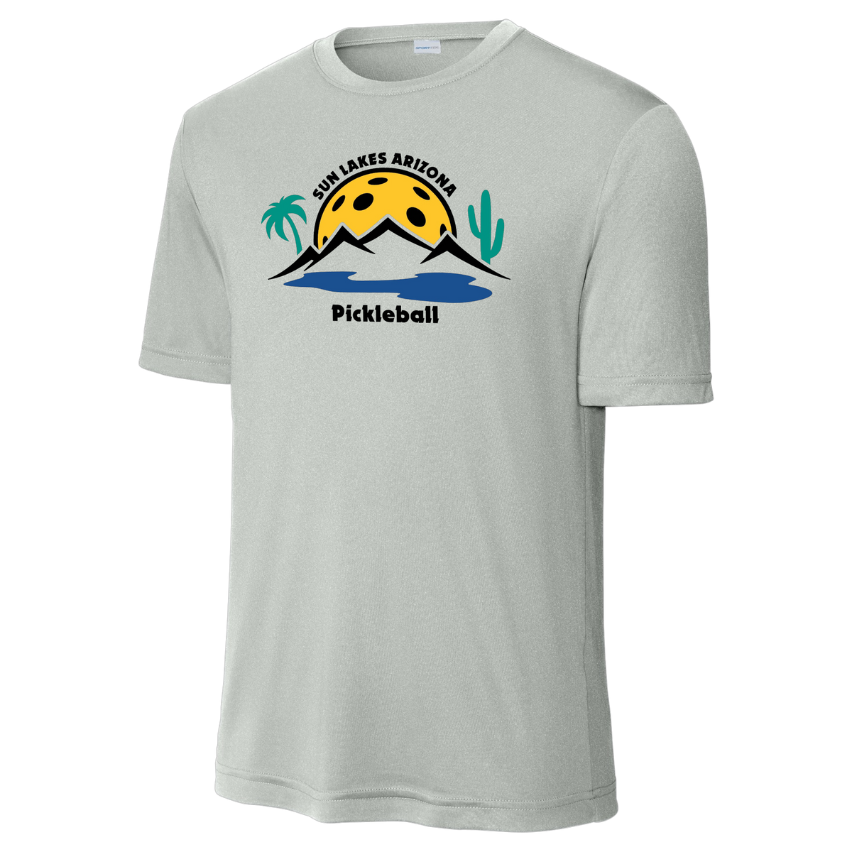 Sun Lakes Mens Performance Shirt Large Logo