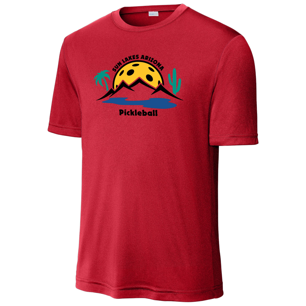 Sun Lakes Mens Performance Shirt Large Logo