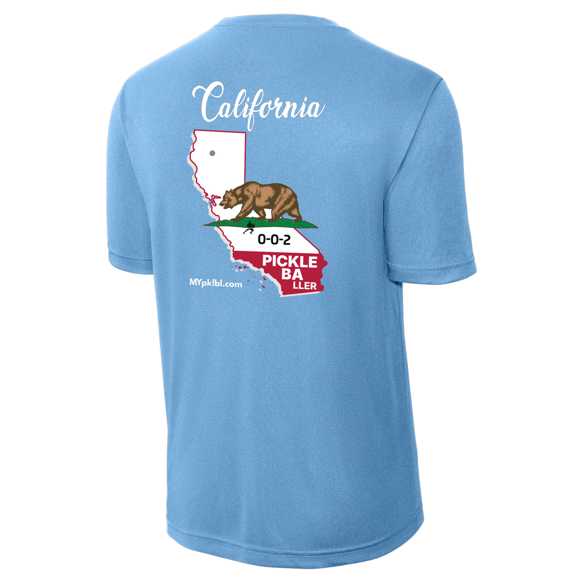 My pklbl Mens Performance Tee Cali Back Logo
