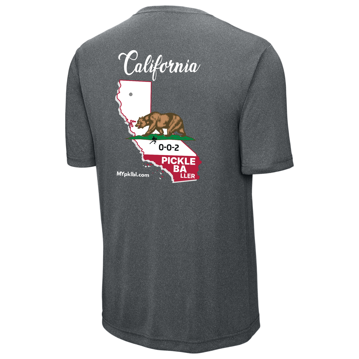 My pklbl Mens Performance Tee Cali Back Logo