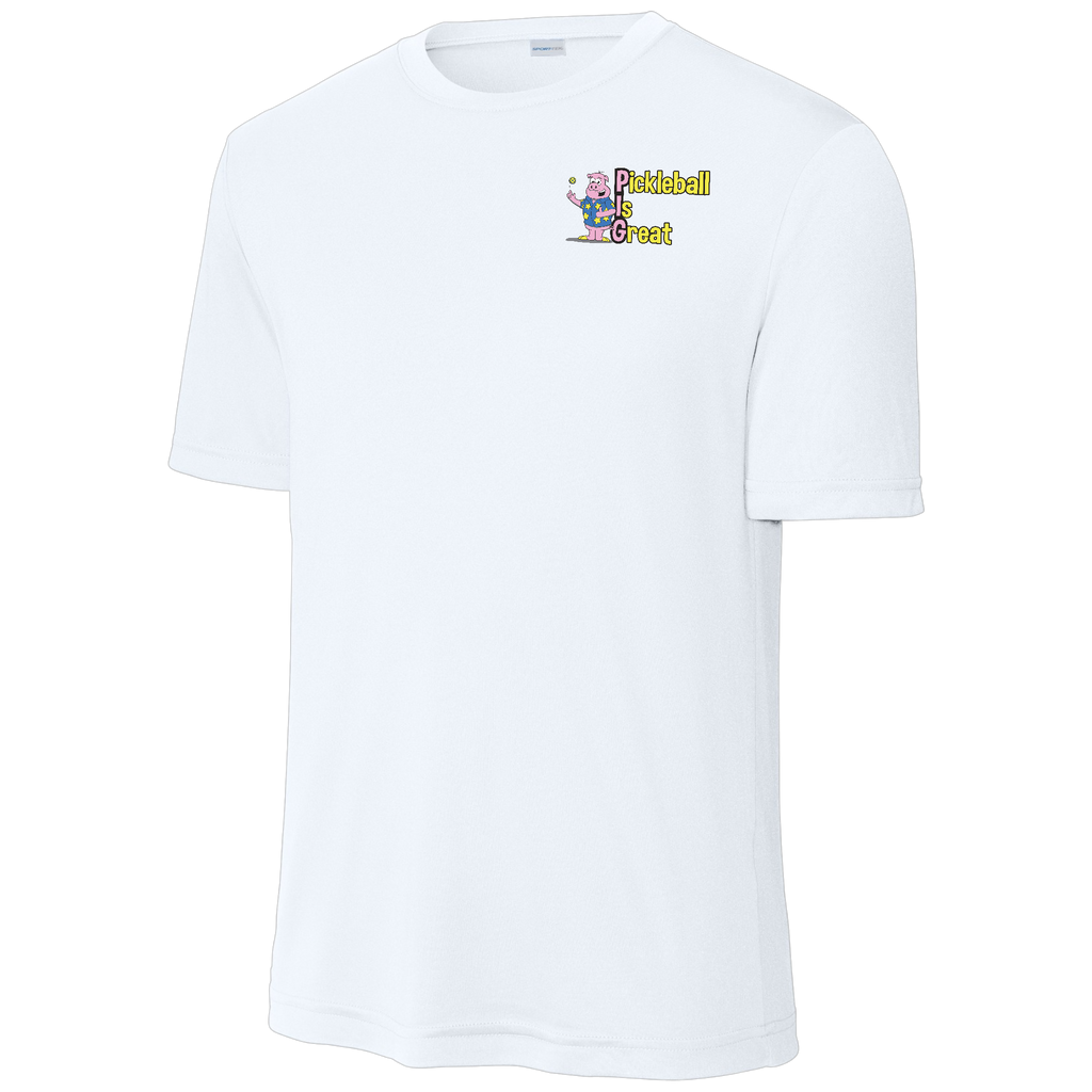 Pickleball is Great Mens Performance Shirt Front and Back Logos