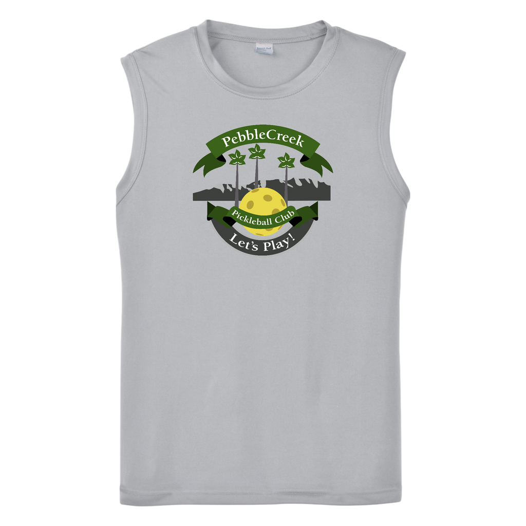 PebbleCreek Mens Performance Sleeveless T Large Main Logo