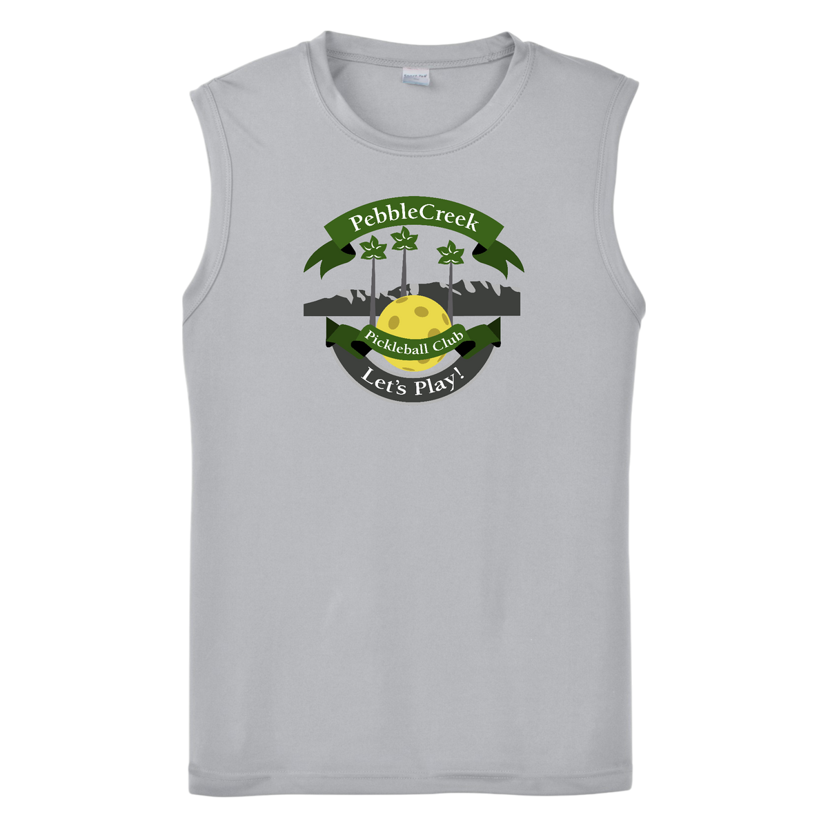 PebbleCreek Mens Performance Sleeveless T Large Main Logo