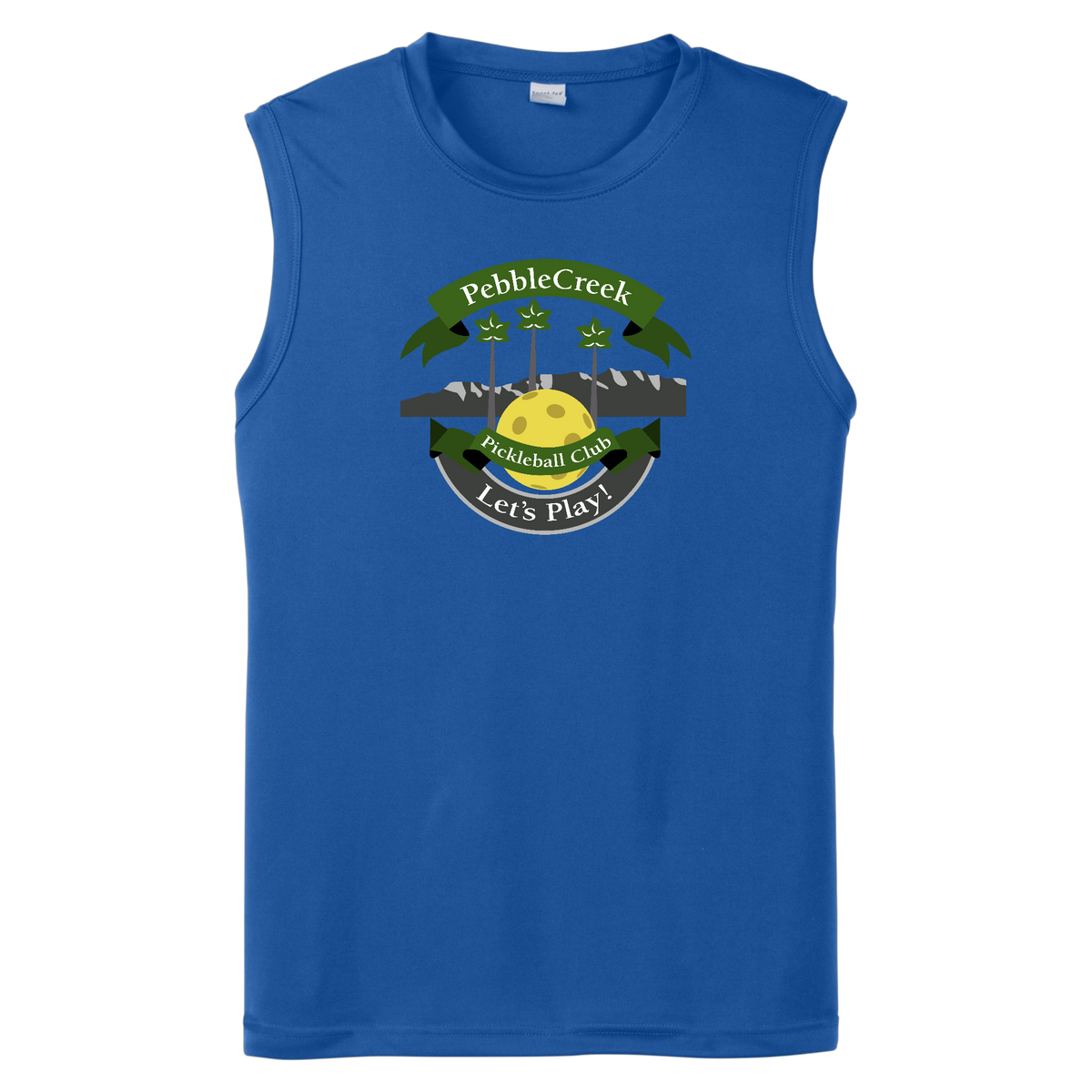 PebbleCreek Mens Performance Sleeveless T Large Main Logo