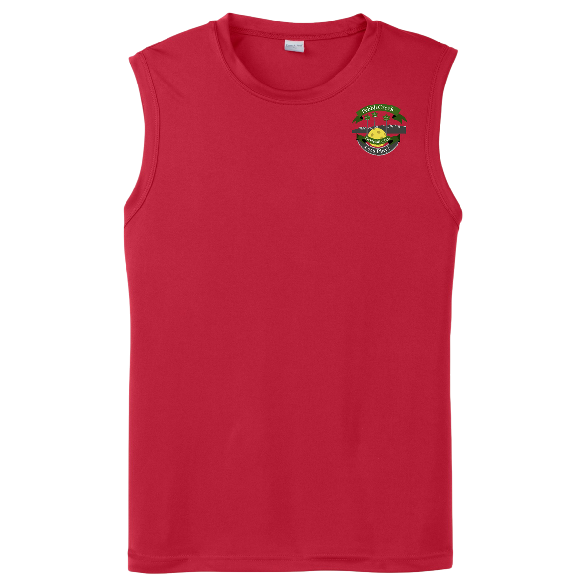 PebbleCreek Mens Performance Sleeveless T Small Main Logo