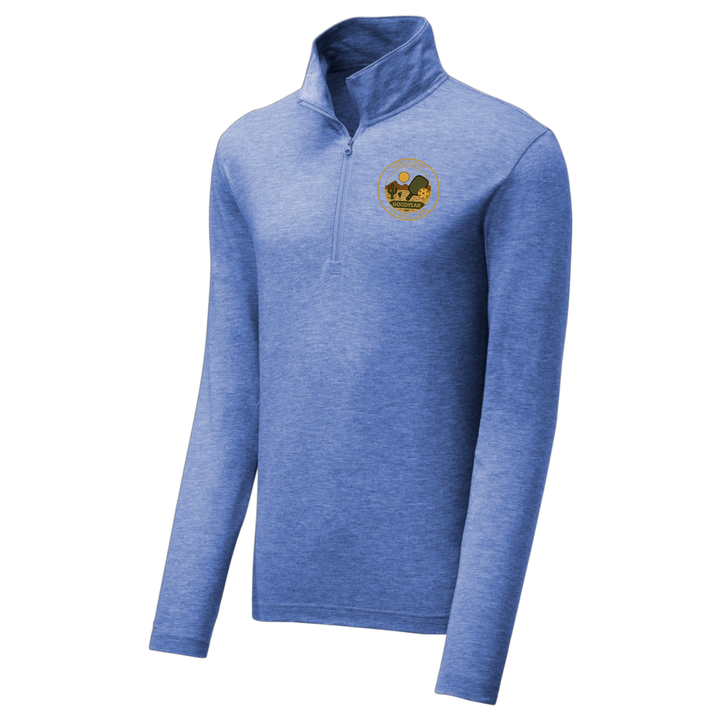 PebbleCreek Mens Quarter Zip Alt Logo