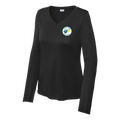 SSPC Womens Performance Long Sleeve V Neck Shirt Small Logo