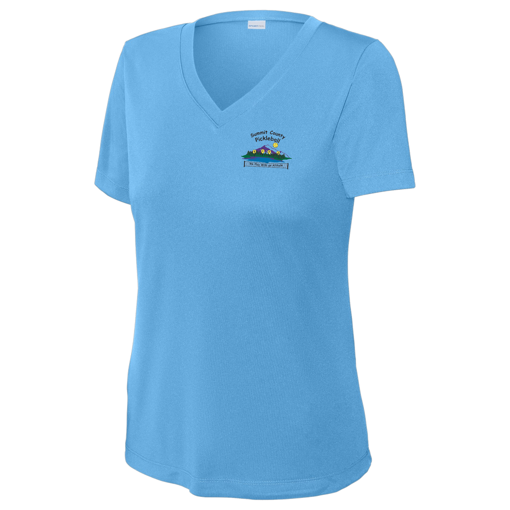 Summit Short Sleeve V Neck Womens Performance Small Logo