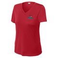 Summit Short Sleeve V Neck Womens Performance Small Logo